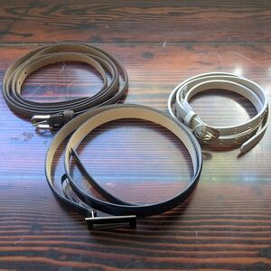 Bundle of 3 Skinny Belts – LOFT, EDV, & Banana Republic – Size L